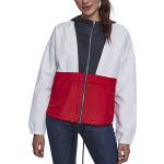 Urban Classics Damen Jacke Übergangsjacke Ladies 3-Tone Oversize Windbreaker - Farbe navy/white/fire red, Größe XS