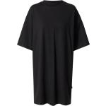 Schwarze Oversize Halblangärmelige Bio Mini Minikleider & kurze Kleider aus Jersey für Damen Größe XS 
