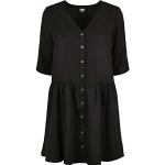 Reduzierte Schwarze Streetwear Urban Classics Mini V-Ausschnitt Shirtkleider für Damen Größe L für den für den Sommer 