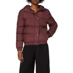 Reduzierte Rote Gesteppte Streetwear Urban Classics Mini Winterjacken mit Reißverschluss mit Kapuze für Damen Übergrößen für den für den Winter 