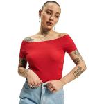 Rote Urban Classics Schulterfreie T-Shirts für Damen Größe XS 