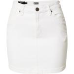 Weiße Bio Mini Jeans-Miniröcke mit Reißverschluss aus Denim für Damen Größe S 