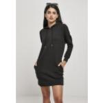 Schwarze Oversize Urban Classics Bio Sweatkleider aus Baumwolle mit Kapuze für Damen Größe XL 