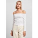 Weiße Langärmelige Urban Classics Schulterfreie Off Shoulder Shirts & Schulterfreie Shirts aus Baumwolle für Damen Größe L 