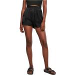Schwarze Satin-Shorts aus Satin für Damen Größe XL 