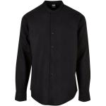 Schwarze Oversize Langärmelige Urban Classics Stehkragen Stehkragenhemden für Herren Größe 5 XL 