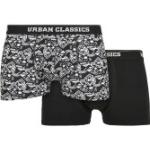 Schwarze Urban Classics Bio Herrenboxershorts aus Baumwolle Größe S 2-teilig 