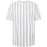 Weiße Gestreifte Oversize Urban Classics Rundhals-Ausschnitt T-Shirts für Herren Größe M 