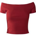 Rote Urban Classics Schulterfreie T-Shirts für Damen Größe XS 