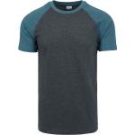 Urban Classics T-Shirt - Raglan Contrast Tee - S bis XXL - für Männer - Größe S - grau/blau