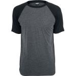Urban Classics T-Shirt - Raglan Contrast Tee - S bis XXL - für Männer - Größe XL - charcoal/schwarz