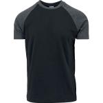 Urban Classics T-Shirt - Raglan Contrast Tee - S bis XXL - für Männer - Größe XL - schwarz/charcoal