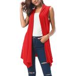 Rote Atmungsaktive Asymmetrische Longstrickjacken Handwäsche für Damen Größe M für Partys für den für den Sommer 