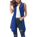 Royalblaue Atmungsaktive Asymmetrische Longstrickjacken Handwäsche für Damen Größe XL für Partys für den für den Sommer 