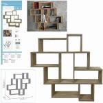Beige Moderne Raumteiler aus Holz Breite 100-150cm, Höhe 100-150cm, Tiefe 0-50cm 