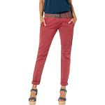 Urban Surface Damen Chino Stoff-Hose mit Flecht-Gürtel red XL