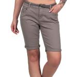 Taupefarbene Geflochtene Urban Surface Jeans-Bermudas aus Denim für Damen Größe XS für den für den Sommer 