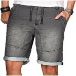 Urban Surface Herren Jeans Short Kurze Hose Bermuda Sommer Sweathose Slim [B550-W30]