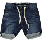 Urban Surface Herren Joggshorts LUS-136 Sweat-Bermuda in Jeans-Optik Washed Middle Blue Denim W36