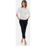 Reduzierte Weiße Kurzärmelige Usha Rundhals-Ausschnitt Blusenshirts & Schlusen für Damen Größe XL 