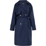 Reduzierte Marineblaue Usha Maxi Trenchcoats lang ohne Verschluss für Damen Größe XXL 