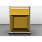 Goldgelbe Minimalistische Nachttische & Nachtschränke mit Schublade Breite 0-50cm, Höhe 50-100cm, Tiefe 50-100cm 