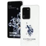 Weiße Samsung Galaxy S20 Cases mit Pferdemotiv aus Silikon 