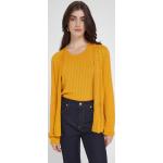 Gelbe Unifarbene Business UTA RAASCH V-Ausschnitt Damencardigans aus Polyamid maschinenwaschbar Größe XL 