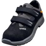uvex 2 trend Sicherheits-Sandalen S1P schwarz-grau, Arbeitsschuhe für Damen und Herren, atmungsaktiv, mit ESD-Sohle - Größe:EU 45