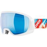 uvex Contest Full Mirror Skibrille (1126 white mat, mirror blue/clear (S2))