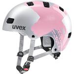 uvex kid 3 - robuster Fahrradhelm für Kinder- individuelle Größenanpassung - optimierte Belüftung - silver - rosé - 51-55 cm