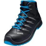 Schwarze Uvex Safety Outdoor Schuhe aus Leder für Herren Größe 50 