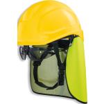 UVEX Schutzhelm pheos S-KR IES mit Schutzbrille und Nackenschutz - Arbeitsschutz-Helm - Set inkl. Schutzbrille mit BG Bau Förderung - Farbe:gelb