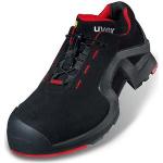 Schwarze Uvex Safety Arbeitsschuhe mit Schnürsenkel in Breitweite mit Kunststoffkappe für Damen Übergrößen 