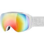 uvex Sportiv Full Mirror Skibrille (Farbe: 1030 white mat, mirror rainbow/clear (S3))