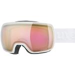 uvex compact FM - Skibrille für Damen und Herren - verzerrungs- & beschlagfrei - verzerrungsfreie Sicht - white/gold-rose - one size