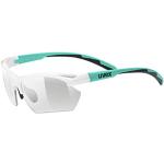 uvex Unisex – Erwachsene, sportstyle 802 V small Sportbrille, selbsttönend, schmale Passform, white mint/smoke, one size