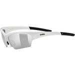 uvex sunsation - Sportbrille für Damen und Herren - verspiegelt - druckfreier & perfekter Halt - white black/silver - one size