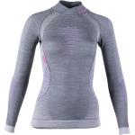 Anthrazitfarbene Sportliche Langärmelige UYN Rollkragen Rollkragenshirts für Damen Größe XL für den für den Winter 