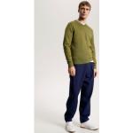 Reduzierte Grüne Tommy Hilfiger Pima V-Ausschnitt Kaschmir-Pullover aus Wolle für Herren Größe 3 XL 
