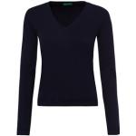 Reduzierte Marineblaue United Colors of Benetton V-Ausschnitt Damensweatshirts Größe XS für den für den Herbst 
