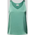 Grüne Unifarbene Vera Mont V-Ausschnitt Blusentops aus Polyester für Damen Größe S für den für den Sommer 