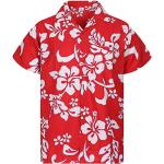 Pinke Kurzärmelige Hawaiihemden für Herren Größe XS 