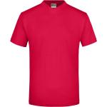 Rote Casual James & Nicholson V-Ausschnitt T-Shirts für Herren Größe L 
