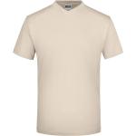 Graue Casual James & Nicholson V-Ausschnitt T-Shirts für Herren Größe M 