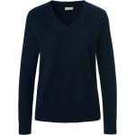 Reduzierte Marineblaue Include V-Ausschnitt Kaschmir-Pullover aus Wolle maschinenwaschbar für Damen Größe XL 