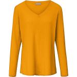 Reduzierte Gelbe Include V-Ausschnitt Kaschmir-Pullover maschinenwaschbar für Damen Größe L für den für den Herbst 