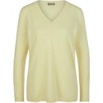 Pastellgelbe Include V-Ausschnitt Kaschmir-Pullover maschinenwaschbar für Damen Übergrößen für den für den Herbst 