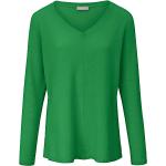 Reduzierte Grüne Include V-Ausschnitt Kaschmir-Pullover maschinenwaschbar für Damen Größe L 