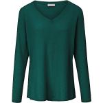 Grüne Include V-Ausschnitt Kaschmir-Pullover aus Wolle maschinenwaschbar für Damen Größe XL 